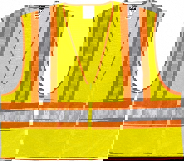 High Visibility Vests; High Visibility: Yes ; Size: X-Large ; Color: Lime ; Closure Type: Zipper ; Number of Pockets: 2 ; Material Composition: Mesh